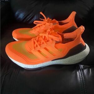 Adidas Mens Ultra Boost 21 Screaming Orange Size 11